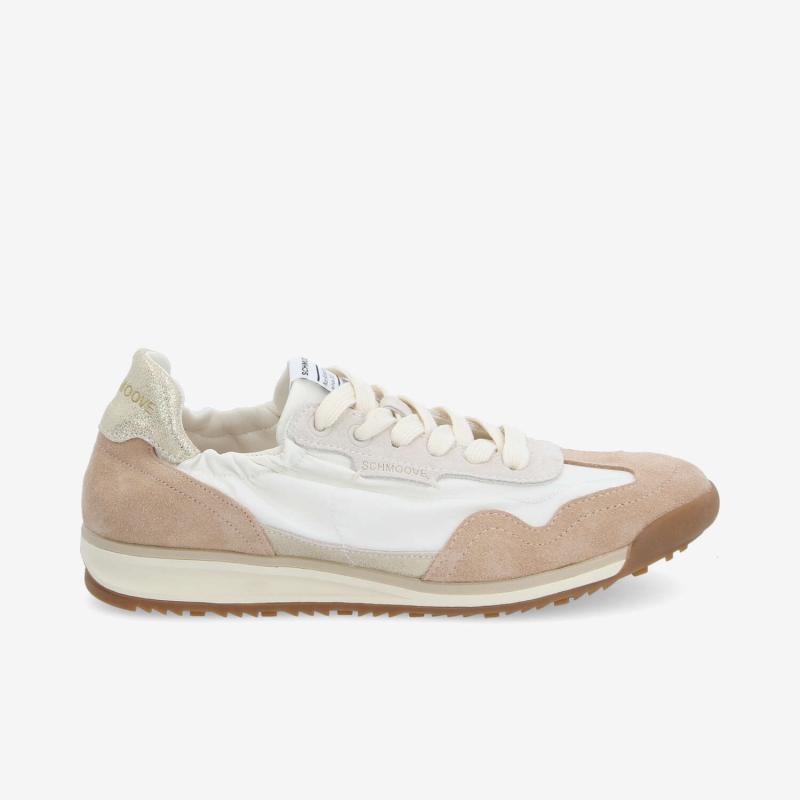 CAMDEN SNEAKER W - NYL/SDE/CRYSTAL - BLANC CASSÉ/BEIGE/OR